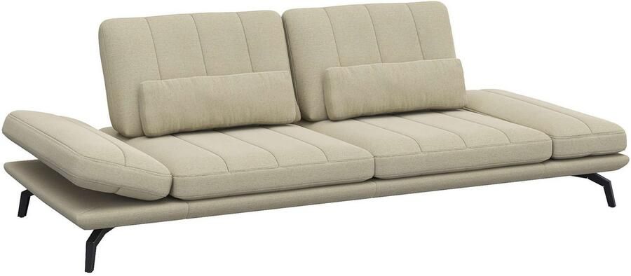 FLEXLUX 3-zitsbank Tropea multifunctionele bank designbank relaxfunctie tv-bank met armleuningverstelling en zitdiepteverstelling breedte 252 cm - Foto 2