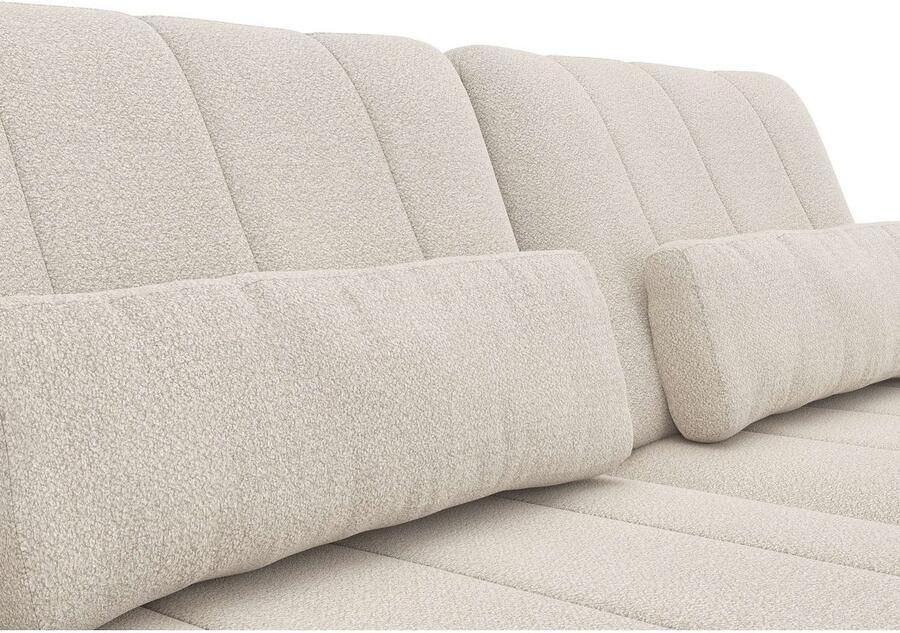 FLEXLUX 3-zitsbank Tropea multifunctionele bank designbank relaxfunctie tv-bank met armleuningverstelling en zitdiepteverstelling breedte 252 cm