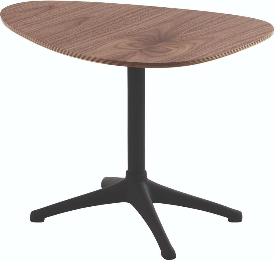 FLEXLUX Bijzettafel Nachttafel salontafel koffietafel bijzettafel nier-vorm Walnoot of eiken fineer voet aluminiumkleurig of zwart hoogte 45 cm