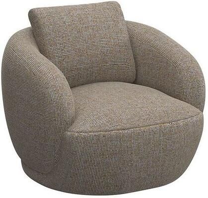 FLEXLUX Fauteuil Torino rond draaibaar eenpersoonsbank fauteuil Modern organisch fauteuilontwerp koudschuim golfvering - Foto 4