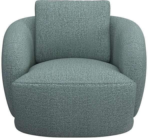 FLEXLUX Fauteuil Torino rond draaibaar eenpersoonsbank fauteuil Modern organisch fauteuilontwerp koudschuim golfvering - Foto 5