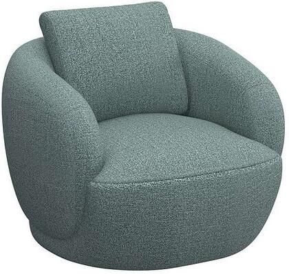 FLEXLUX Fauteuil Torino rond draaibaar eenpersoonsbank fauteuil Modern organisch fauteuilontwerp koudschuim golfvering - Foto 4