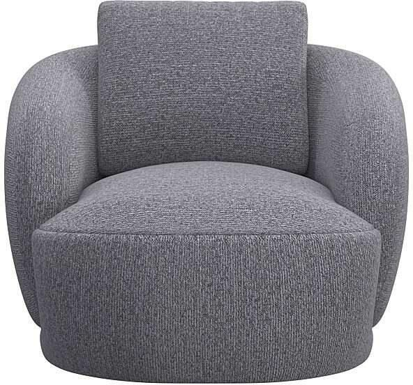 FLEXLUX Fauteuil Torino rond draaibaar eenpersoonsbank fauteuil Modern organisch fauteuilontwerp koudschuim golfvering - Foto 5