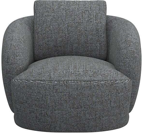 FLEXLUX Fauteuil Torino rond draaibaar eenpersoonsbank fauteuil Modern organisch fauteuilontwerp koudschuim golfvering - Foto 5