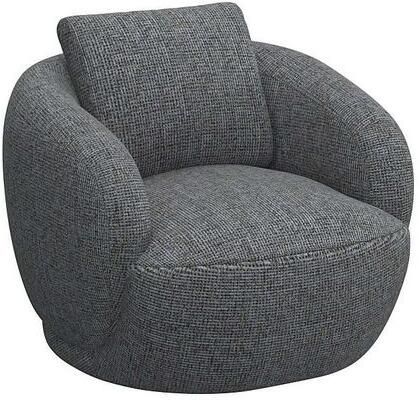 FLEXLUX Fauteuil Torino rond draaibaar eenpersoonsbank fauteuil Modern organisch fauteuilontwerp koudschuim golfvering - Foto 4