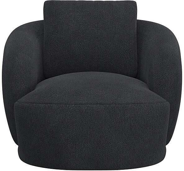 FLEXLUX Fauteuil Torino rond draaibaar eenpersoonsbank fauteuil Modern organisch fauteuilontwerp koudschuim golfvering - Foto 5