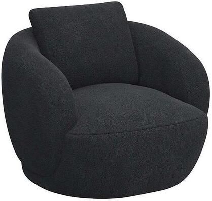 FLEXLUX Fauteuil Torino rond draaibaar eenpersoonsbank fauteuil Modern organisch fauteuilontwerp koudschuim golfvering - Foto 4