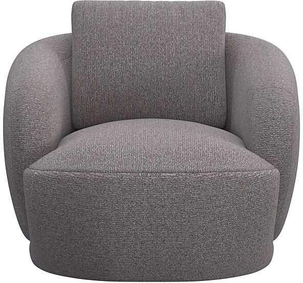 FLEXLUX Fauteuil Torino rond draaibaar eenpersoonsbank fauteuil Modern organisch fauteuilontwerp koudschuim golfvering - Foto 5