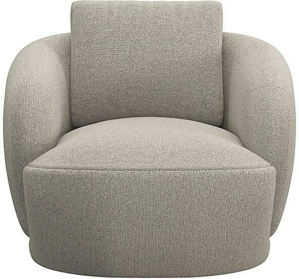 FLEXLUX Fauteuil Torino rond draaibaar eenpersoonsbank fauteuil Modern organisch fauteuilontwerp koudschuim golfvering - Foto 5