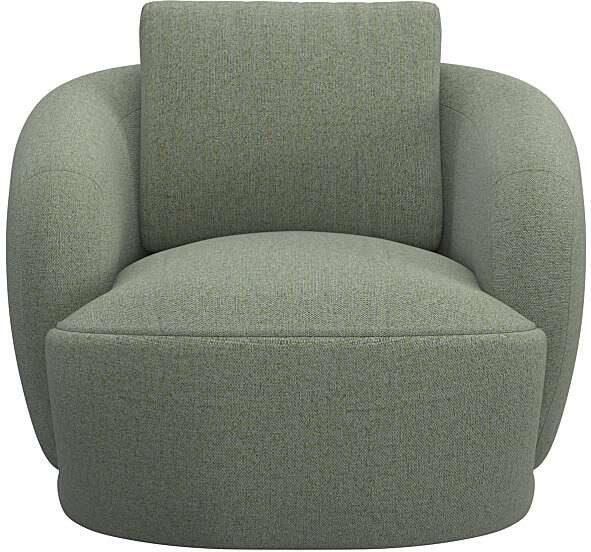 FLEXLUX Fauteuil Torino rond draaibaar eenpersoonsbank fauteuil Modern organisch fauteuilontwerp koudschuim golfvering - Foto 5