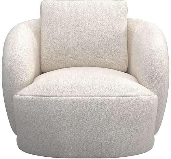 FLEXLUX Fauteuil Torino rond draaibaar eenpersoonsbank fauteuil Modern organisch fauteuilontwerp koudschuim golfvering - Foto 5