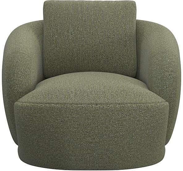 FLEXLUX Fauteuil Torino rond draaibaar eenpersoonsbank fauteuil Modern organisch fauteuilontwerp koudschuim golfvering - Foto 5