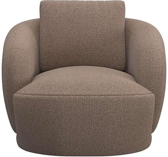 FLEXLUX Fauteuil Torino rond draaibaar eenpersoonsbank fauteuil Modern organisch fauteuilontwerp koudschuim golfvering - Foto 5