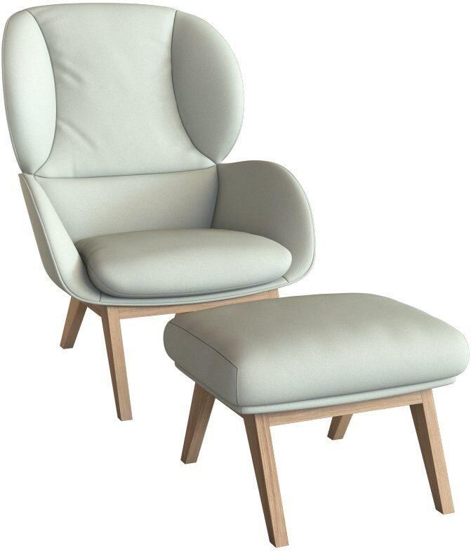 FLEXLUX Oorfauteuil Adria Stijl & comfort organische vorm eikenhouten voet - Foto 5