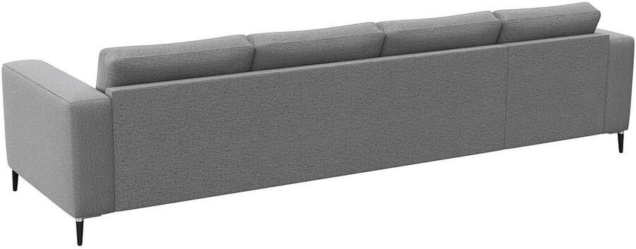 FLEXLUX Hoekbank Fiore L-vorm brede armleuningen koudschuim poten aluminium + zwart - Foto 7