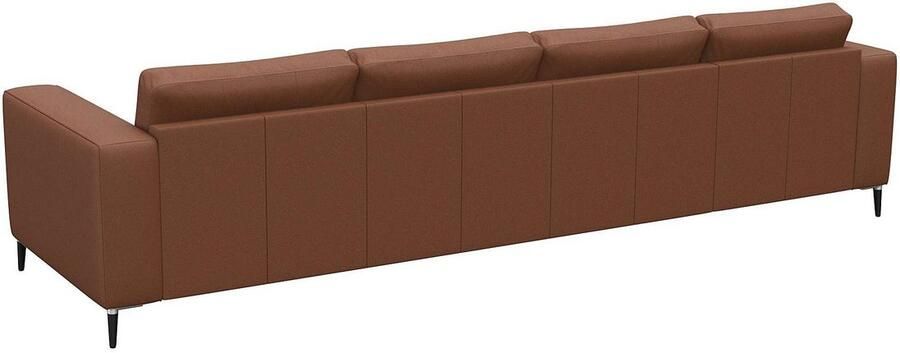 FLEXLUX Hoekbank Fiore L-vorm brede armleuningen koudschuim poten aluminium + zwart - Foto 7