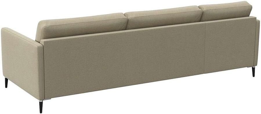 FLEXLUX Hoekbank Fiore L-vorm smalle armleuningen koudschuim poten aluminium + zwart - Foto 6