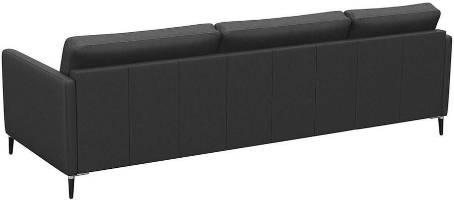 FLEXLUX Hoekbank Fiore L-vorm smalle armleuningen koudschuim poten aluminium + zwart - Foto 6