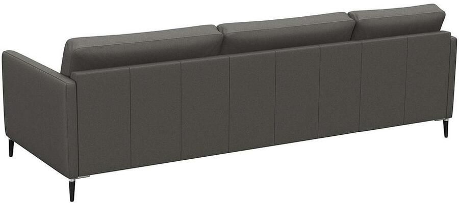 FLEXLUX Hoekbank Fiore L-vorm smalle armleuningen koudschuim poten aluminium + zwart - Foto 5