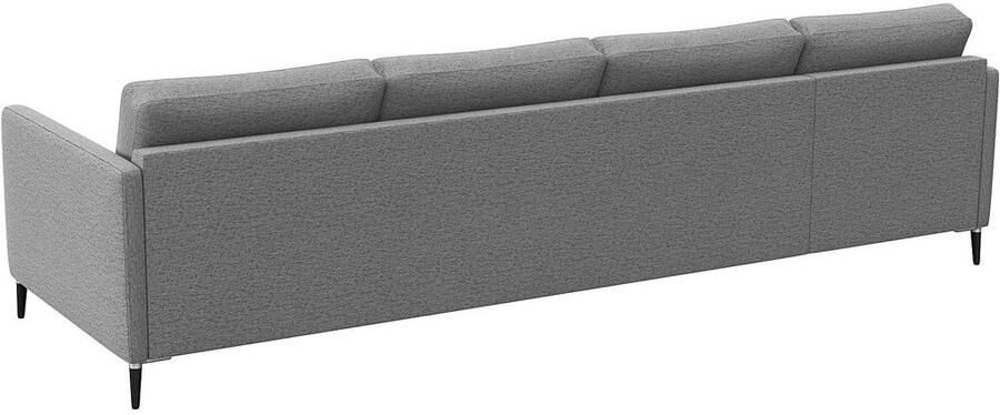 FLEXLUX Hoekbank Fiore L-vorm smalle armleuningen koudschuim poten aluminium + zwart - Foto 7