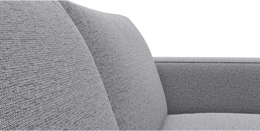FLEXLUX 2 5-zitsbank Fiore super zitcomfort door koudschuim brede armleuningen voeten van aluminium + eiken - Foto 4