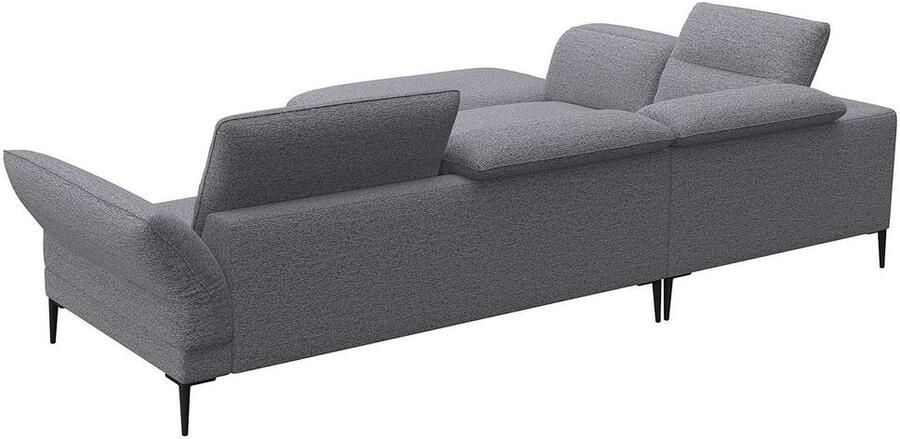 FLEXLUX Hoekbank Salino functie-sofa met ottomane relaxsofa hoekbank Bank met arm- en hoofdeinde verstellingen koudschuim & staalgolven - Foto 4