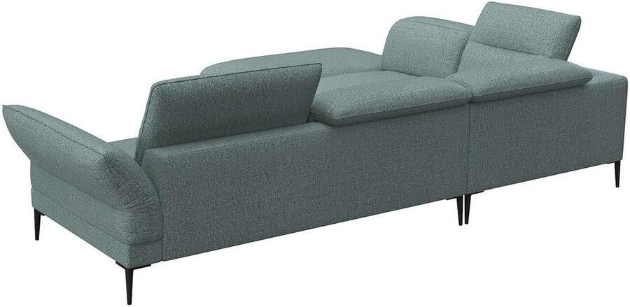 FLEXLUX Hoekbank Salino functie-sofa met ottomane relaxsofa hoekbank Bank met arm- en hoofdeinde verstellingen koudschuim & staalgolven - Foto 4