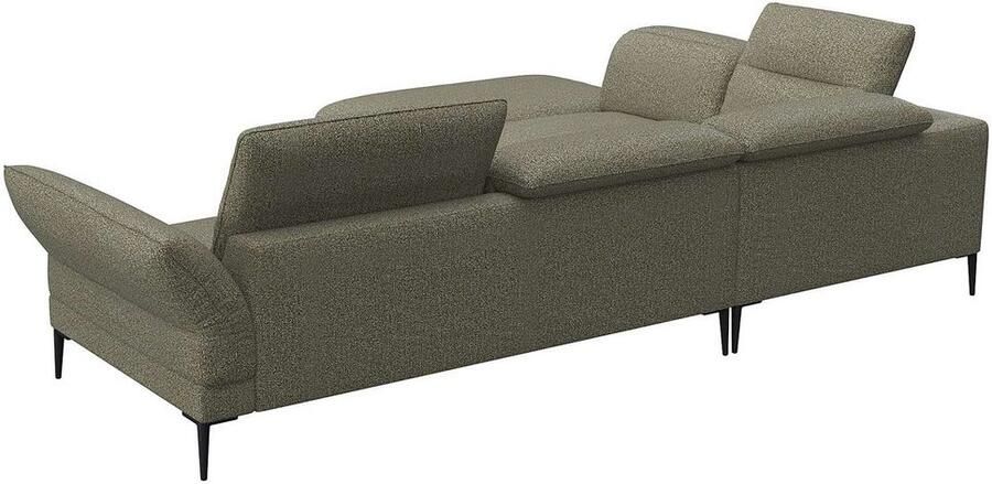 FLEXLUX Hoekbank Salino functie-sofa met ottomane relaxsofa hoekbank Bank met arm- en hoofdeinde verstellingen koudschuim & staalgolven - Foto 4
