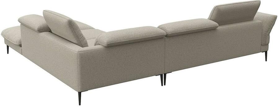FLEXLUX Hoekbank Salino functie-sofa met ottomane relaxsofa hoekbank Bank met arm- en hoofdeinde verstellingen koudschuim & staalgolven - Foto 5