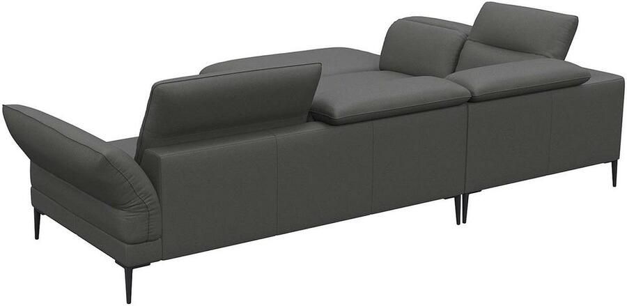 FLEXLUX Hoekbank Salino functie-sofa met ottomane relaxsofa hoekbank Bank met arm- en hoofdeinde verstellingen koudschuim & staalgolven - Foto 4