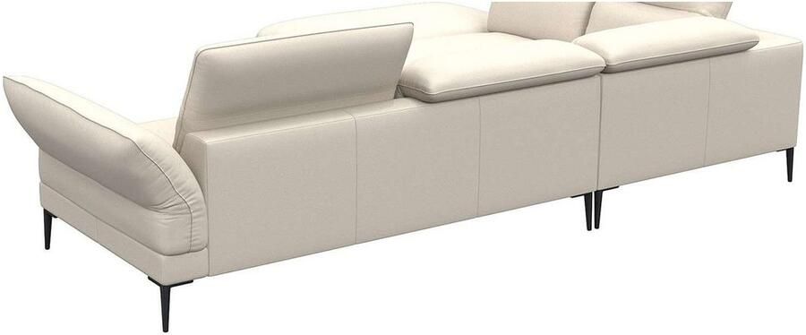 FLEXLUX Hoekbank Salino functie-sofa met ottomane relaxsofa hoekbank Bank met arm- en hoofdeinde verstellingen koudschuim & staalgolven - Foto 4
