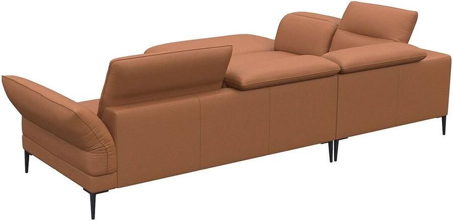 FLEXLUX Hoekbank Salino functie-sofa met ottomane relaxsofa hoekbank Bank met arm- en hoofdeinde verstellingen koudschuim & staalgolven - Foto 4
