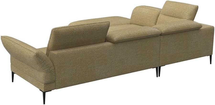 FLEXLUX Hoekbank Salino functie-sofa met ottomane relaxsofa hoekbank Bank met arm- en hoofdeinde verstellingen koudschuim & staalgolven - Foto 4