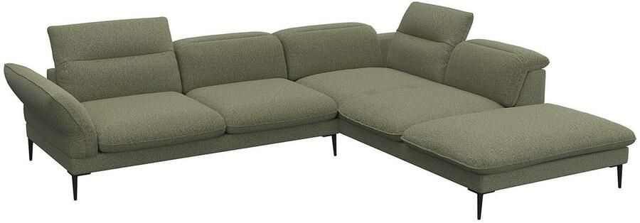 FLEXLUX Hoekbank Salino functie-sofa met ottomane relaxsofa hoekbank Bank met arm- en hoofdeinde verstellingen koudschuim & staalgolven - Foto 3