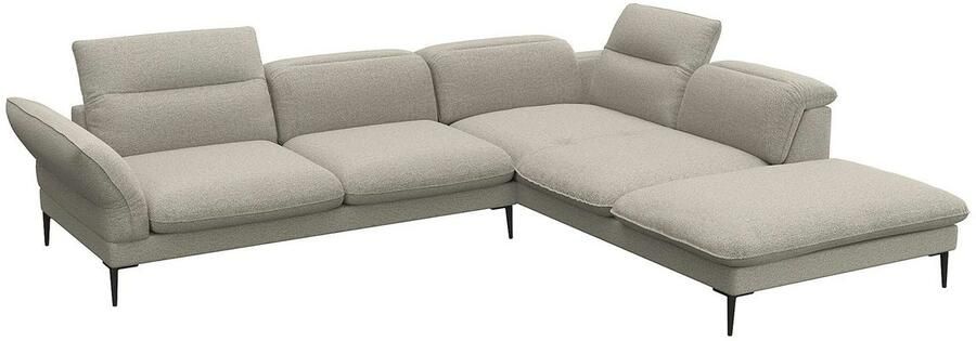 FLEXLUX Hoekbank Salino functie-sofa met ottomane relaxsofa hoekbank Bank met arm- en hoofdeinde verstellingen koudschuim & staalgolven - Foto 3