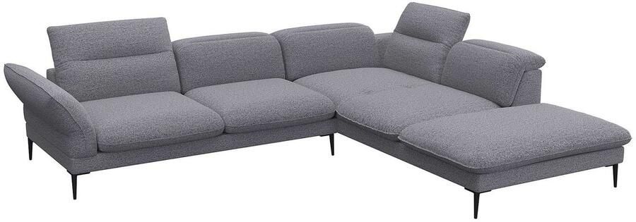FLEXLUX Hoekbank Salino functie-sofa met ottomane relaxsofa hoekbank Bank met arm- en hoofdeinde verstellingen koudschuim & staalgolven - Foto 3