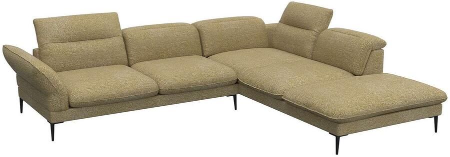 FLEXLUX Hoekbank Salino functie-sofa met ottomane relaxsofa hoekbank Bank met arm- en hoofdeinde verstellingen koudschuim & staalgolven - Foto 3