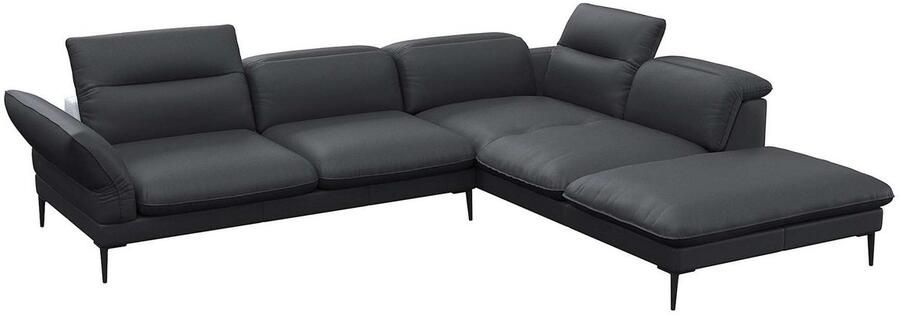 FLEXLUX Hoekbank Salino functie-sofa met ottomane relaxsofa hoekbank Bank met arm- en hoofdeinde verstellingen koudschuim & staalgolven - Foto 2