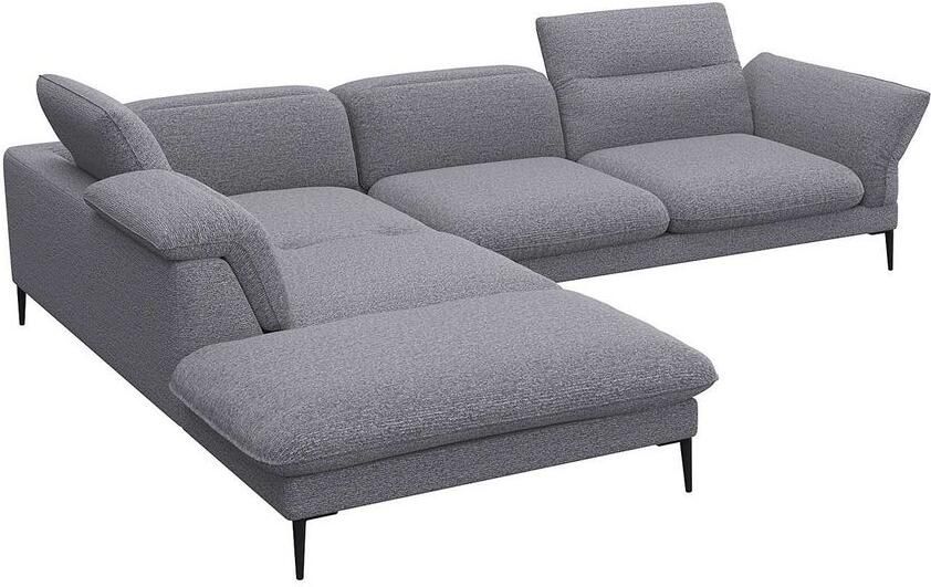 FLEXLUX Hoekbank Salino functie-sofa met ottomane relaxsofa hoekbank Bank met arm- en hoofdeinde verstellingen koudschuim & staalgolven