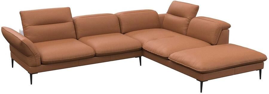 FLEXLUX Hoekbank Salino functie-sofa met ottomane relaxsofa hoekbank Bank met arm- en hoofdeinde verstellingen koudschuim & staalgolven - Foto 2