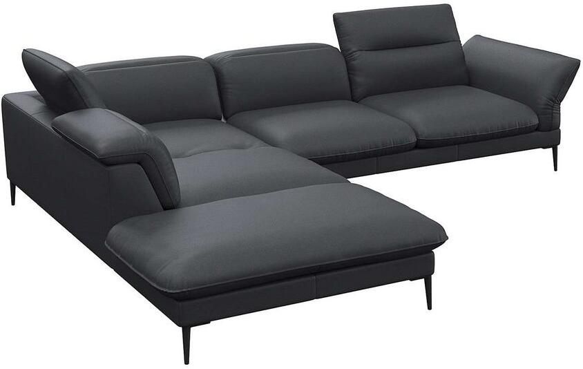FLEXLUX Hoekbank Salino functie-sofa met ottomane relaxsofa hoekbank Bank met arm- en hoofdeinde verstellingen koudschuim & staalgolven