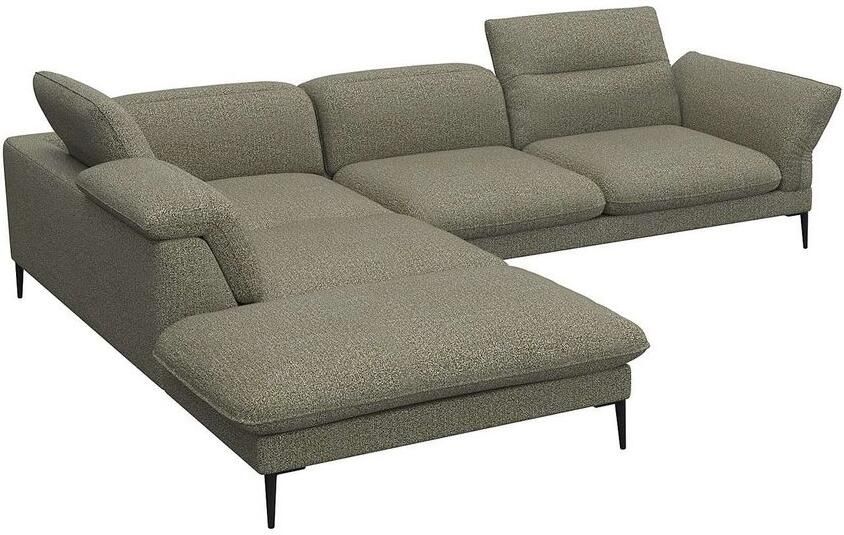 FLEXLUX Hoekbank Salino functie-sofa met ottomane relaxsofa hoekbank Bank met arm- en hoofdeinde verstellingen koudschuim & staalgolven