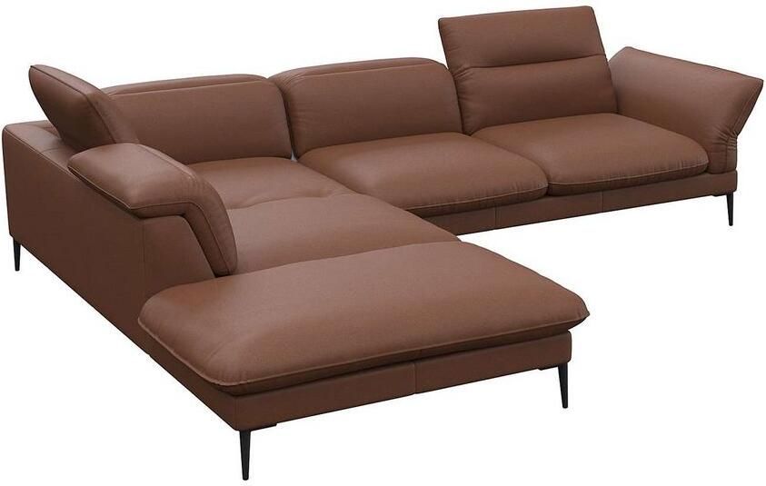 FLEXLUX Hoekbank Salino functie-sofa met ottomane relaxsofa hoekbank Bank met arm- en hoofdeinde verstellingen koudschuim & staalgolven