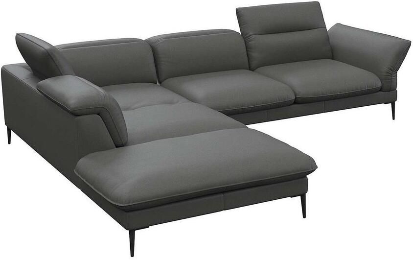 FLEXLUX Hoekbank Salino functie-sofa met ottomane relaxsofa hoekbank Bank met arm- en hoofdeinde verstellingen koudschuim & staalgolven