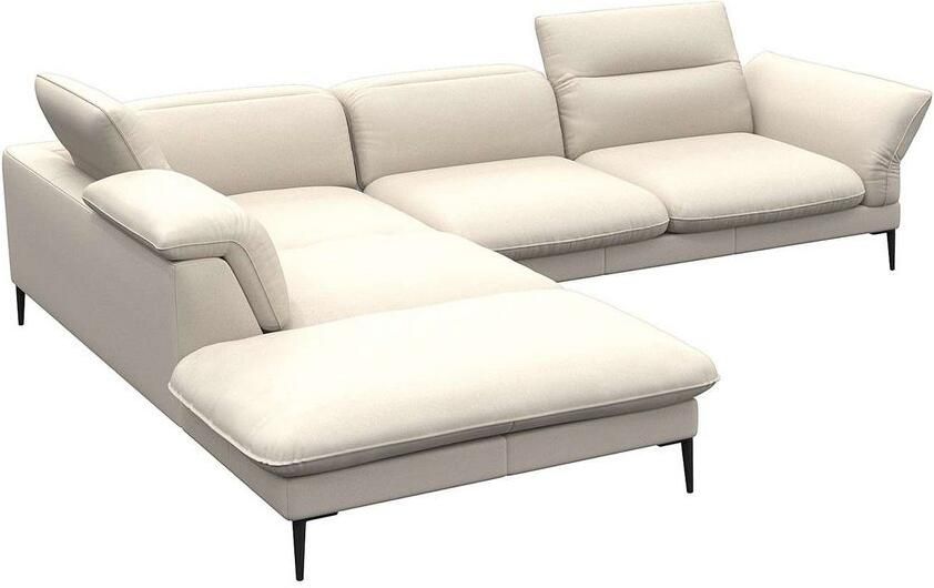 FLEXLUX Hoekbank Salino functie-sofa met ottomane relaxsofa hoekbank Bank met arm- en hoofdeinde verstellingen koudschuim & staalgolven