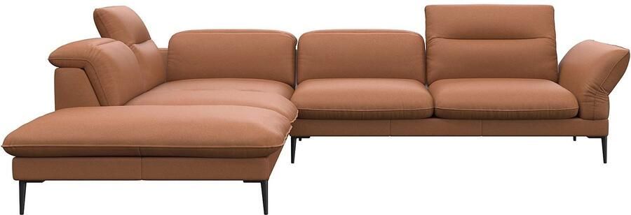 FLEXLUX Hoekbank Salino functie-sofa met ottomane relaxsofa hoekbank Bank met arm- en hoofdeinde verstellingen koudschuim & staalgolven - Foto 3