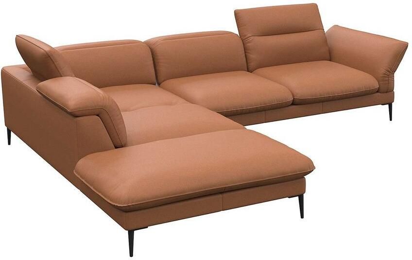 FLEXLUX Hoekbank Salino functie-sofa met ottomane relaxsofa hoekbank Bank met arm- en hoofdeinde verstellingen koudschuim & staalgolven