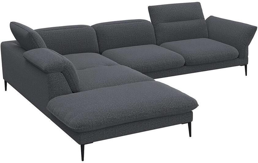 FLEXLUX Hoekbank Salino functie-sofa met ottomane relaxsofa hoekbank Bank met arm- en hoofdeinde verstellingen koudschuim & staalgolven