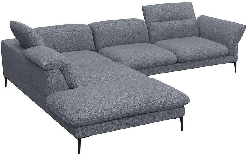 FLEXLUX Hoekbank Salino functie-sofa met ottomane relaxsofa hoekbank Bank met arm- en hoofdeinde verstellingen koudschuim & staalgolven