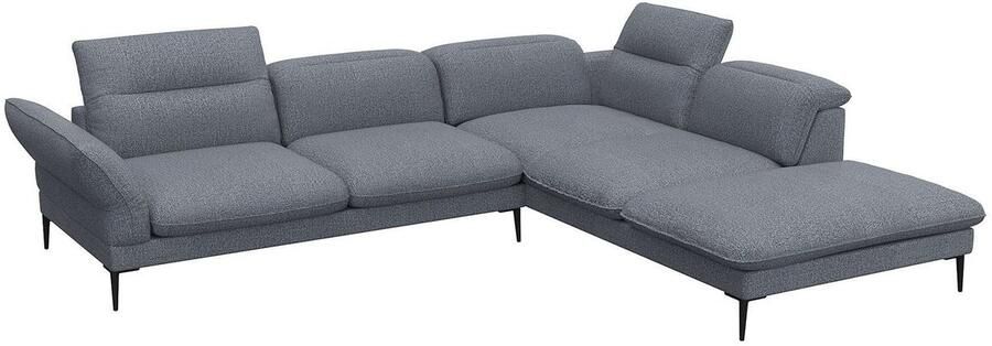 FLEXLUX Hoekbank Salino functie-sofa met ottomane relaxsofa hoekbank Bank met arm- en hoofdeinde verstellingen koudschuim & staalgolven - Foto 2